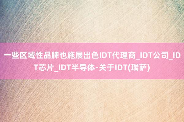 一些区域性品牌也施展出色IDT代理商_IDT公司_IDT芯片_IDT半导体-关于IDT(瑞萨)